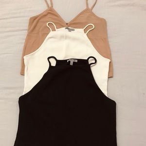 Set of Neutral Tone Crop Tops